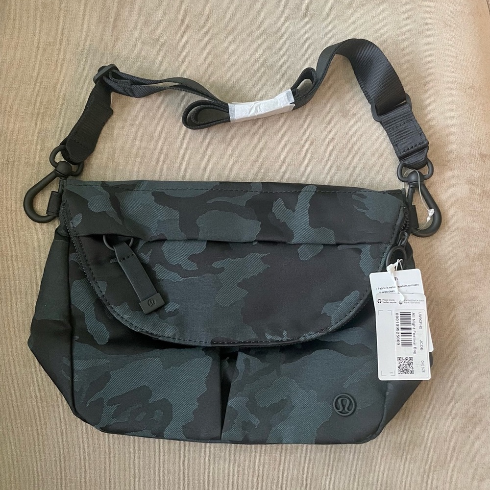 Lululemon All Night Festival Bag *5L Jacquard Camo Cotton Obsidian / Black